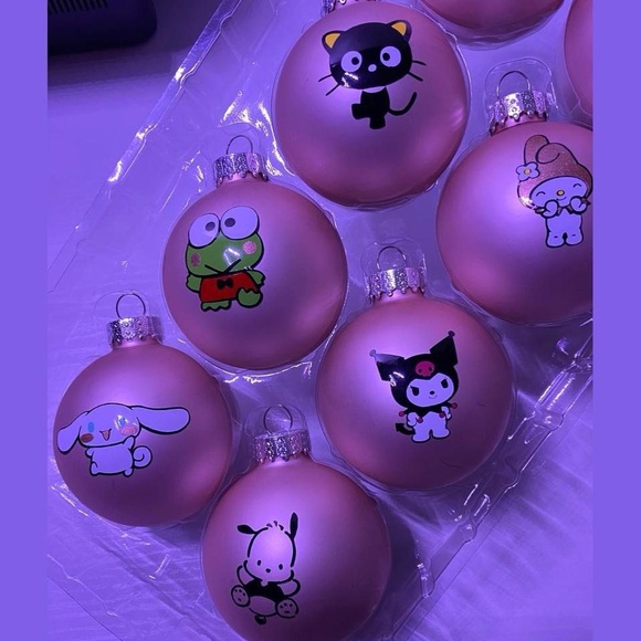 Sanrio Christmas Ornament Set Pink Satin ππβ¨ - Picture 4 of 5